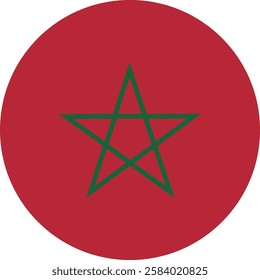 morocco flag illustrator country flags round symbol nation 