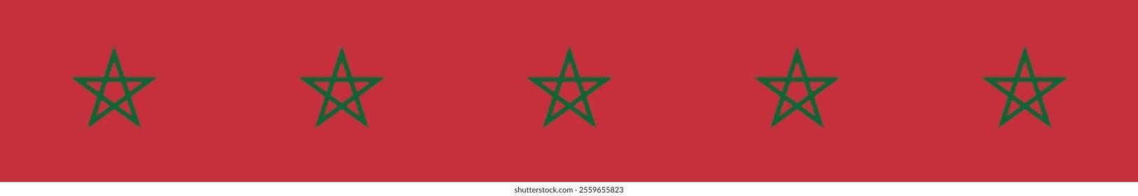 Morocco flag long banner digital vector illustration