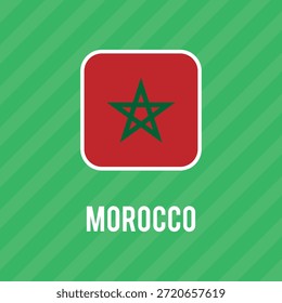 Diseño de material nacional de la bandera de Marruecos