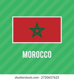 Diseño de material nacional de la bandera de Marruecos