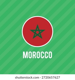 Bandeira de Marrocos nacional de material design