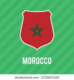 Diseño de material nacional de la bandera de Marruecos