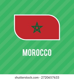 Diseño de material nacional de la bandera de Marruecos