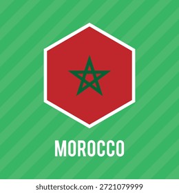 Diseño de material nacional de la bandera de Marruecos