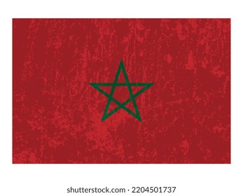 Morocco flag, official colors and proportion. Vector illustration.