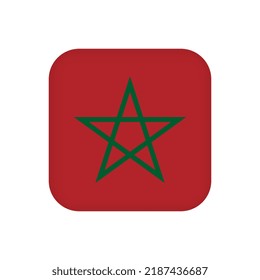 Morocco flag, official colors. Vector illustration.