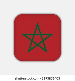 Morocco flag, official colors. Vector illustration.