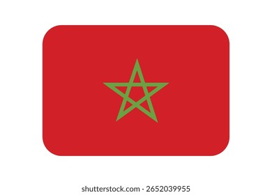 Morocco Flag with Original color. Computer illustration. Digital illustration. Vector illustration.