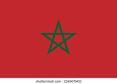 La bandera de Marruecos es una simple ilustración del día de la independencia o de las elecciones