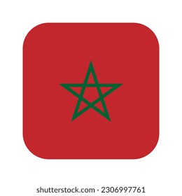 Morocco flag simple illustration for independence day or election