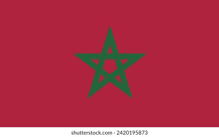 Ilustración del material de diseño de vectores de bandera de Marruecos