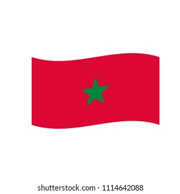 Morocco flag vector icon