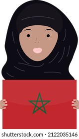 Morocco flag vector icon. Morocco flag vector illustration. Moroccan Dirham
