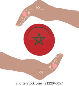 Icono de vector de bandera de Marruecos. Ilustración vectorial de la bandera de Marruecos. Dirham marroquí