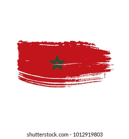 Morocco flag, vector illustration