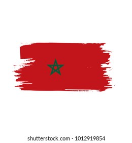 Morocco flag, vector illustration