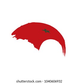 Morocco flag, vector illustration