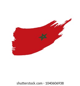 Morocco flag, vector illustration