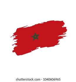 Morocco flag, vector illustration