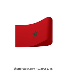 Morocco flag, vector illustration on a white background