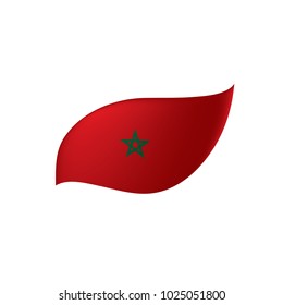 Morocco flag, vector illustration on a white background