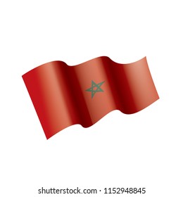 Morocco flag, vector illustration on a white background