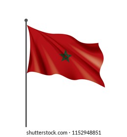 Morocco flag, vector illustration on a white background