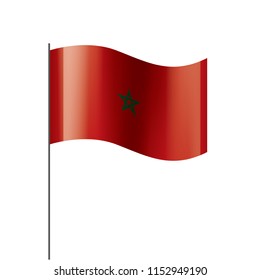 Morocco flag, vector illustration on a white background