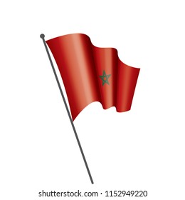 Morocco flag, vector illustration on a white background