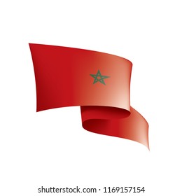 Morocco flag, vector illustration on a white background