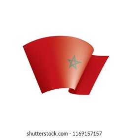 Morocco flag, vector illustration on a white background