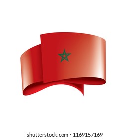 Morocco flag, vector illustration on a white background