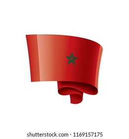 Morocco flag, vector illustration on a white background
