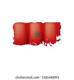 Morocco flag, vector illustration on a white background.