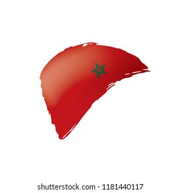 Morocco flag, vector illustration on a white background.