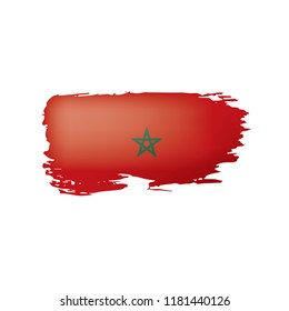 Morocco flag, vector illustration on a white background.