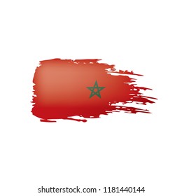 Morocco flag, vector illustration on a white background.