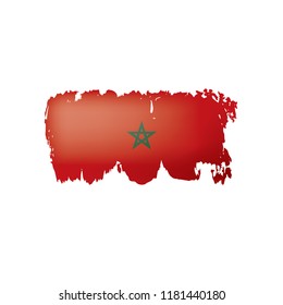 Morocco flag, vector illustration on a white background.