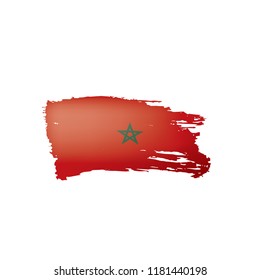 Morocco flag, vector illustration on a white background.