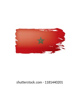 Morocco flag, vector illustration on a white background.