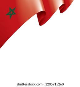 Morocco flag, vector illustration on a white background