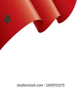 Morocco flag, vector illustration on a white background
