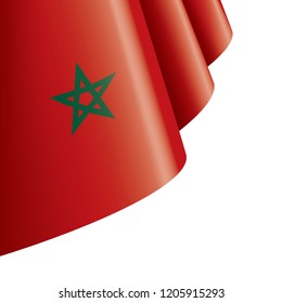 Morocco flag, vector illustration on a white background