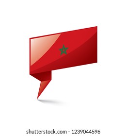 Morocco flag, vector illustration on a white background