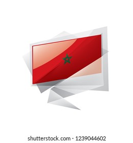 Morocco flag, vector illustration on a white background