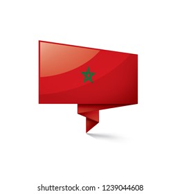 Morocco flag, vector illustration on a white background
