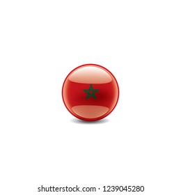 Morocco flag, vector illustration on a white background