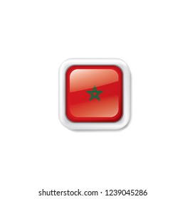 Morocco flag, vector illustration on a white background