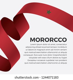 Morocco flag, vector illustration on a white background