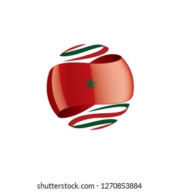 Morocco flag, vector illustration on a white background